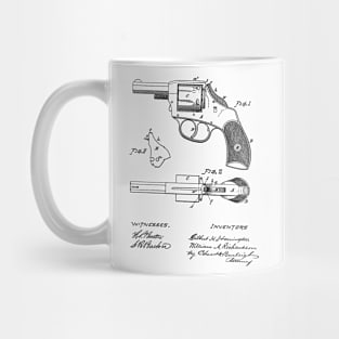 Revolving Firearm Vintage Patent Hand Drawing Mug